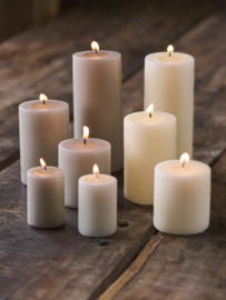 7406-12 | Pillar candle - off white Ø:4 H:6 | Ib Laursen