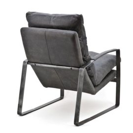  92090 | Fauteuil Lex - antraciet vintage leer | Eleonora