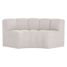 377902- CM | Mojo eetbank half ronde hoek met rugleuning - boucle ecru | WOOOD