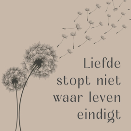 TE2784 | Tegeltje liefde stopt niet waar leven eindigt | HomeBound by KY - Binnenkort weer verwacht!
