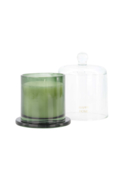 Geurkaars in glas met stolp happy home - donkergroen | Zusss 