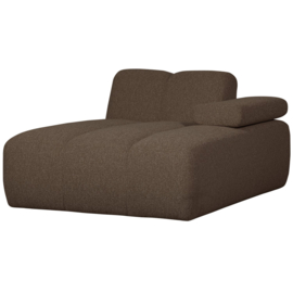 377459/60-BM | Mojo chaise longue element (links of rechts) - bouclé bruin melange | WOOOD