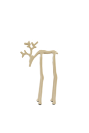 7623182 | Ornament 15x6x25 cm DEER - shiny sand | Light & Living - Wordt verwacht!