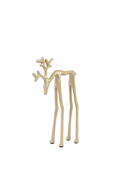 7623182 | Ornament 15x6x25 cm DEER - shiny sand | Light & Living - Wordt verwacht!