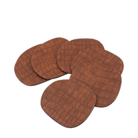 736579 | Delcia organic coasters S/6 - brown | PTMD