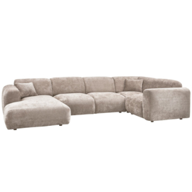 375075-N | Cloud hoekbank rechts - geweven chenille naturel | WOOOD