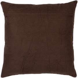 377563-BN | Aziz kussens (set van 3) - velvet bruin/naturel | WOOOD