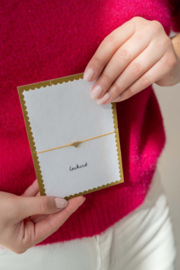 Ansichtkaart bedankt met armbandje - rood | Zusss 