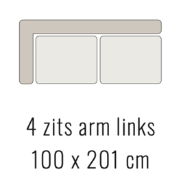 4-zits arm links - SOOF 100x201 cm | Sevn