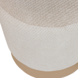 377830-E | Islen poef met draaivoet - bouclé beige | WOOOD