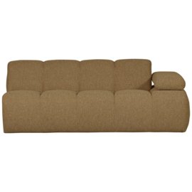 377456/7-GM | Mojo 2-zits element met arm (links of rechts) - bouclé geel/bruin melange | WOOOD