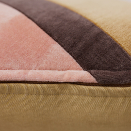 TKU2178 | Striped velvet cushion Sunkissed (50x30) | HKliving 