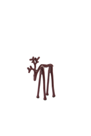 7623017 | Ornament 15x6x20 cm DEER - shiny burgundy | Light & Living - Wordt verwacht!