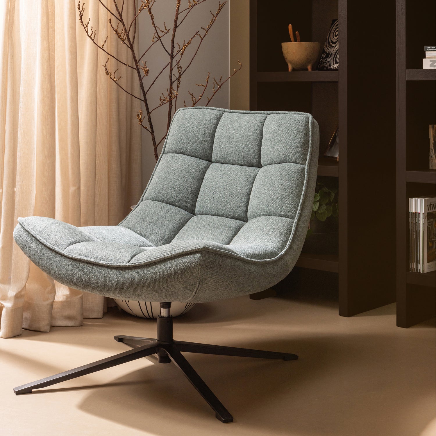 377431-D | Timo open kast - mdf donkerbruin 195x50x40 cm | WOOOD