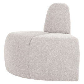 377901- EM | Mojo eetbank hoek rond rugleuning - boucle ecru melange | WOOOD