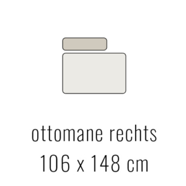 Ottomane rechts - Tori 106x148 cm | Sevn