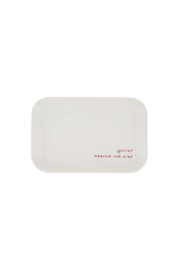 Melamine dienblad 29x19 geniet - wit/rood | Zusss