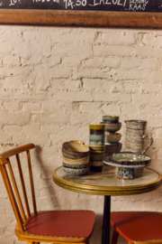 KST0322 | 70s ceramics: bowl on base, birthstone | HKliving - Eind oktober verwacht!