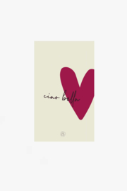 Servetten ciao bella 11x20cm - wit/port | Zusss