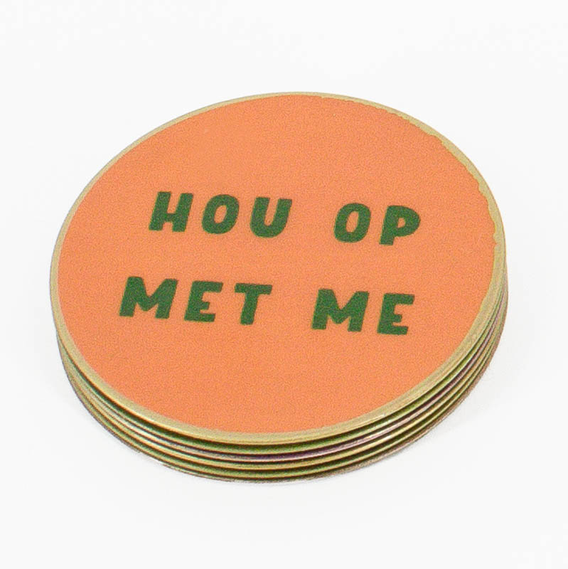 OZ3302 | Set van 6 onderzetters - lekker man | HomeBound by KY