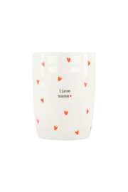 Koffiemok lieve mama - wit/rood | Zusss 