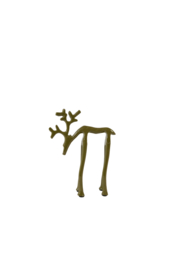 7623069 | Ornament 15x6x20 cm DEER - shiny olive | Light & Living - Wordt verwacht!