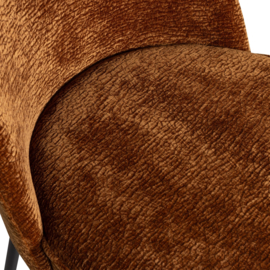 800293-MB| Vogue barstoel 80cm - 3D Chenille middenbruin | BePureHome