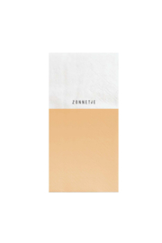 Servetten zonnetje 11x20cm - wit/perzik | Zusss