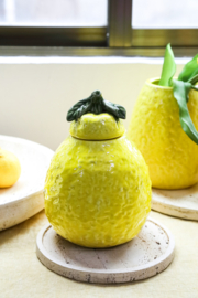 724822 | Nieska lemon pot with lid - yellow | PTMD
