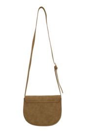 Schoudertas met gouden ring - taupe | Zusss