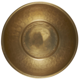 1996-17 | Bowl w/hammered pattern - antique brass | Ib Laursen 