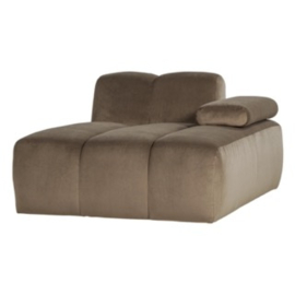 378459/60- VT | Mojo chaise longue element (links of rechts) - velvet taupe | WOOOD
