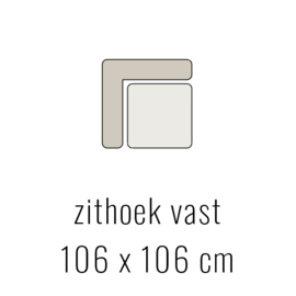 Zithoek vast - Tori 106x106 cm | Sevn