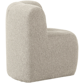 377533-EM | Mojo eetbank hoek met rugleuning - bouclé beige melange | WOOOD