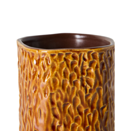 AVC0018 | Rugged vase, burnt caramel | HKliving - Medio oktober verwacht!