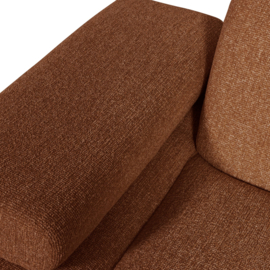 377452/3-RM | Mojo 1-zits element met arm (links of rechts) - bouclé roestbruin melange | WOOOD