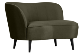 340475-156 | Sara lounge fauteuil links - fluweel warm groen | WOOOD