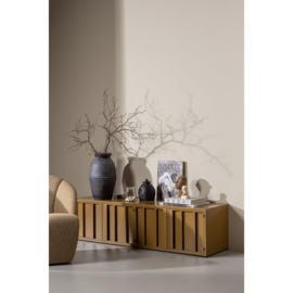 377501-H | Level tv-meubel - metaal honinggeel 44x160cm | WOOOD