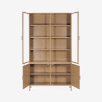Vitrinekast Garland 4deurs. - Cappuccino | New Routz