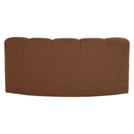 377902- RM | Mojo eetbank half ronde hoek met rugleuning - boucle roestbruin | WOOOD