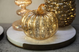 727763 | Pumpa glass pumpkin LED light S - gold | PTMD