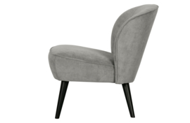 375690-G | Sara fauteuil - ribstof vergrijsd groen | WOOOD