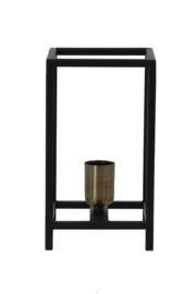 1828212 | Tafellamp 14x14x25 cm MARLAY mat zwart | Light & Living *laatste showroomexemplaar