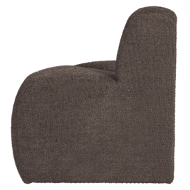 377901- WB | Mojo eetbank hoek rond rugleuning - wollig bruin | WOOOD