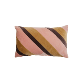 TKU2178 | Striped velvet cushion Sunkissed (50x30) | HKliving 