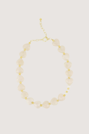 Hart ketting met parels - grey oyster | Zusss