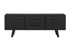 800730-Z | Watch TV-meubel grenen bezaagd mat zwart [fsc] | BePureHome