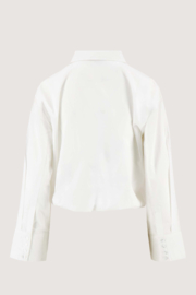 Ballon blouse met lange mouw - off white | Zusss 