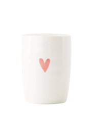 Koffiemok hartje - wit/roze | Zusss