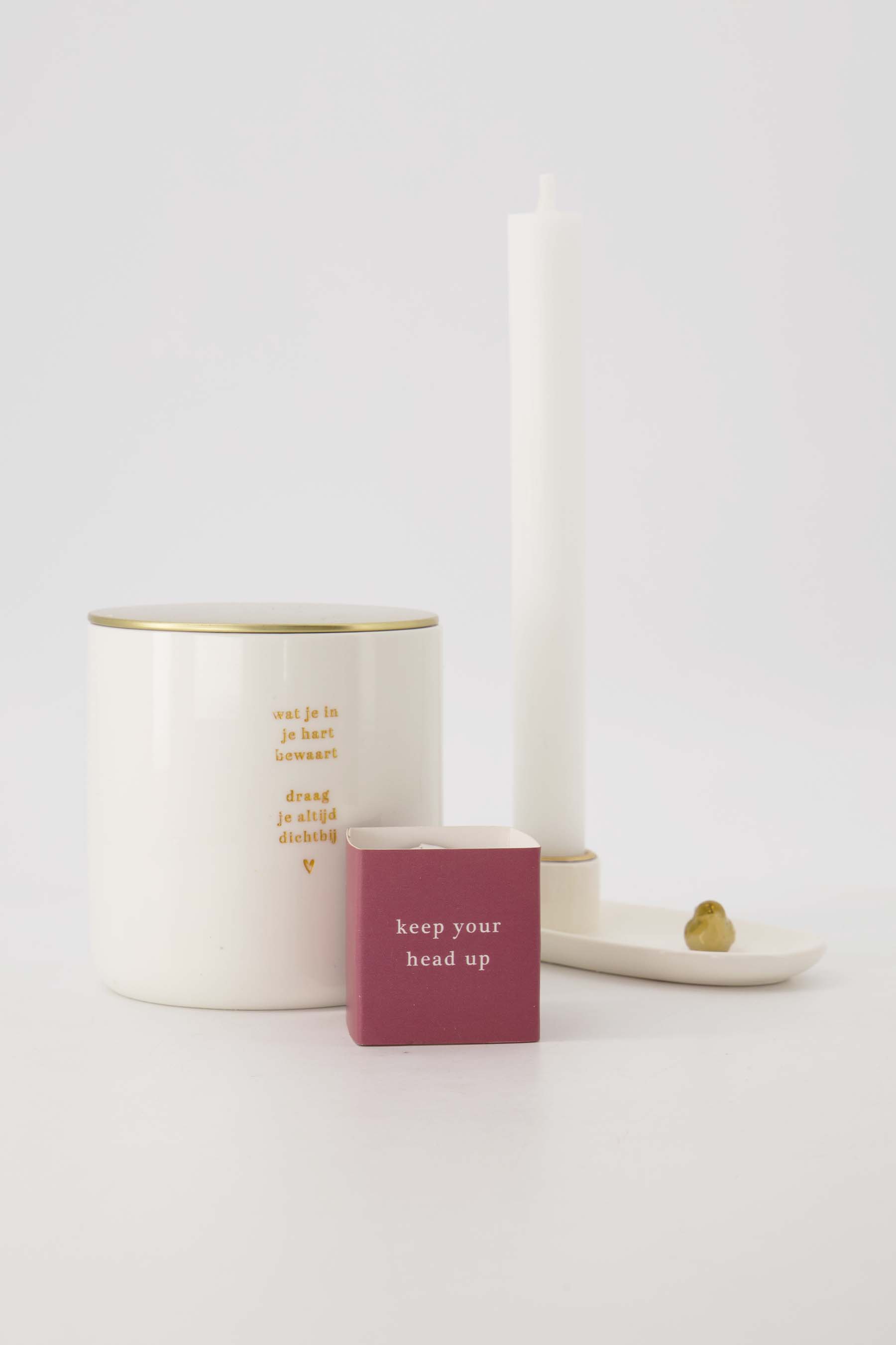 Geurkaarsje in wikkel keep your - wit/rood | Zusss 